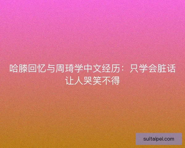 哈滕回忆与周琦学中文经历：只学会脏话让人哭笑不得