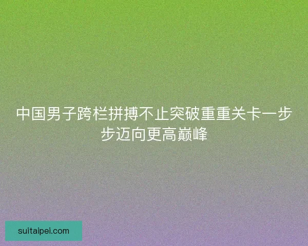中国男子跨栏拼搏不止突破重重关卡一步步迈向更高巅峰